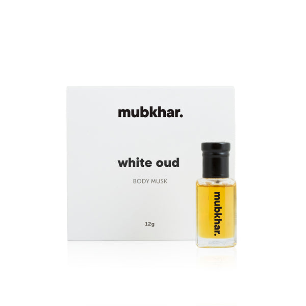 An exquisite Perfume & Cologne fragrance: White Oud Body Musk , presented in a Glass Bottle, part of the White Oud Line. This Body Musk belongs to the Warm Woods Scent Family with captivating  Perfume Notes