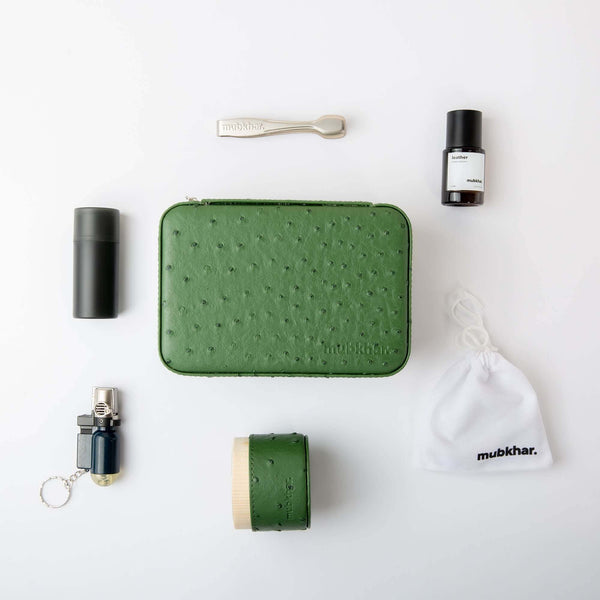 Bukhoor Leather Travel Bag - GreenBakhoor