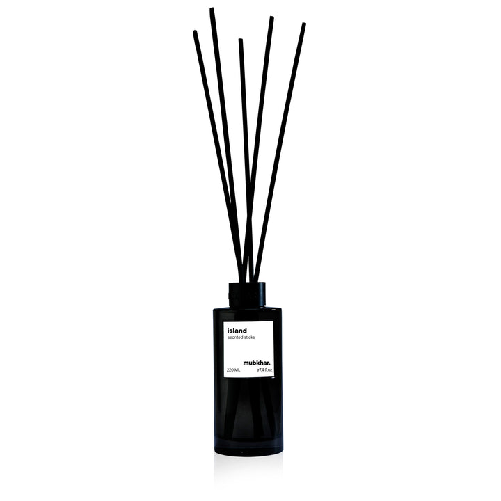 An exquisite Air Fresheners fragrance: Island Reed Diffusers , presented in a Glass Bottle, part of the Island Line. This Incense Sticks belongs to the Fresh Aquatics Scent Family with captivating Bergamot | Tonka | Musk | Birch Perfume Notes
