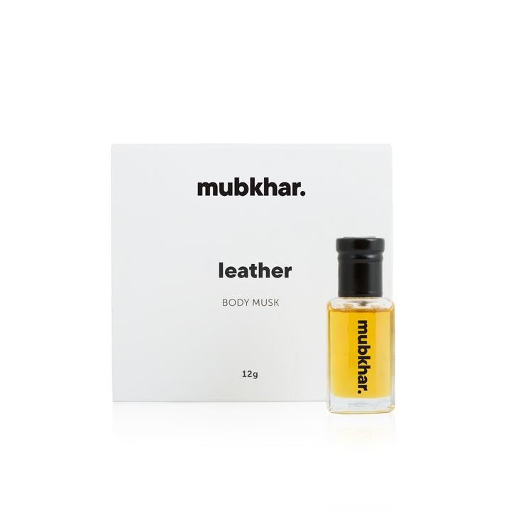 An exquisite Perfume & Cologne fragrance: Leather Body Musk , presented in a Glass Bottle, part of the Leather Line. This Body Musk belongs to the warm spices Scent Family with captivating  Perfume Notes