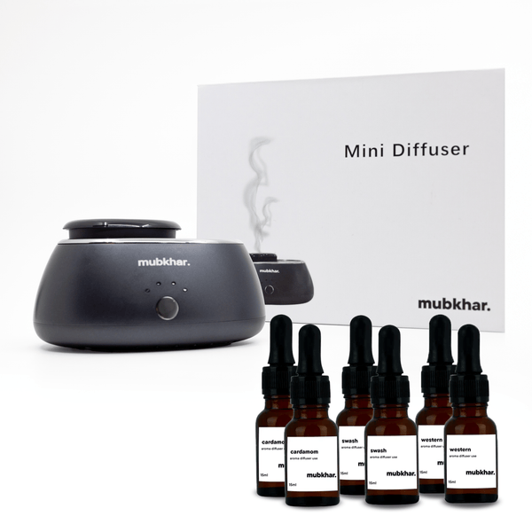 Mubkhar Electric Diffuser + 6 Essential OilsElectric Diffuser