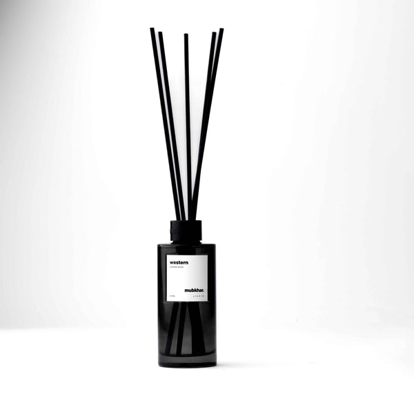 An exquisite Air Fresheners fragrance: Western Reed Diffusers , presented in a Glass Bottle, part of the Western Line. This Incense Sticks belongs to the Classic Florals Scent Family with captivating White Roses | Powder | Lemon Perfume Notes